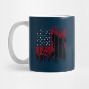 bigfoot american flag Mug